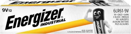 Industriële alkaline batterijen 9V 6LR61 – verpakking 12 stuks