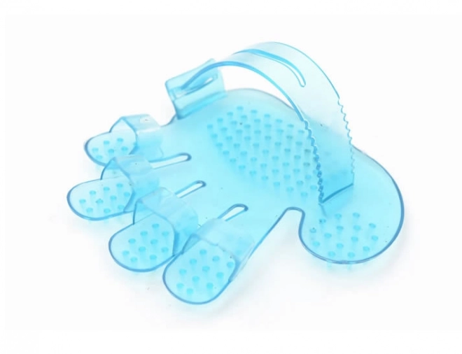 Massage- en washand voor honden - blauw