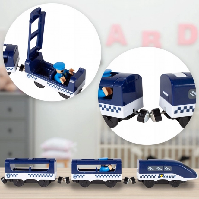 Circuit de train pour enfants - police