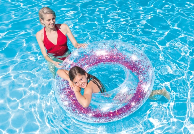 Cercle flottant à paillettes
