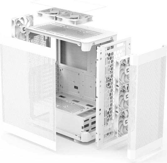 Six pre-installed 120mm fans