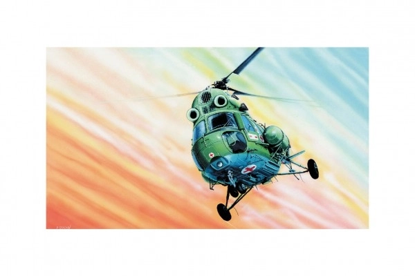 Modèle Kliklak Hélicoptère Mil Mi-2 27,6x30cm dans la boîte 34x19,5x5,5cm