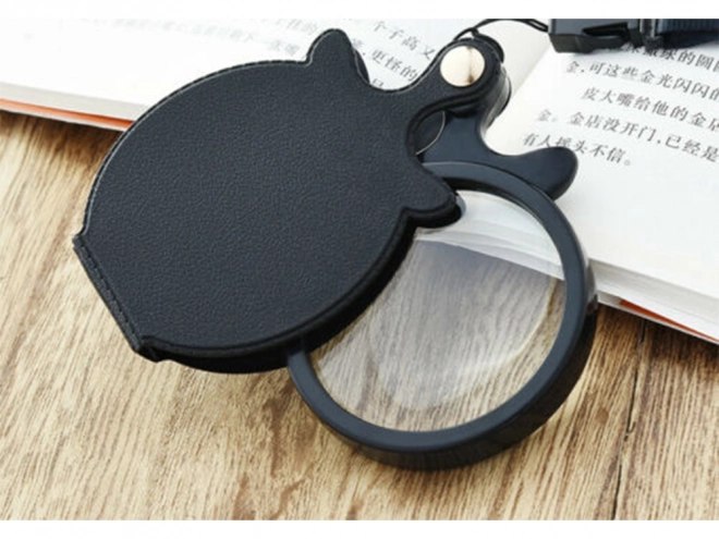 Folding Pocket Magnifier with Case and Lanyard
