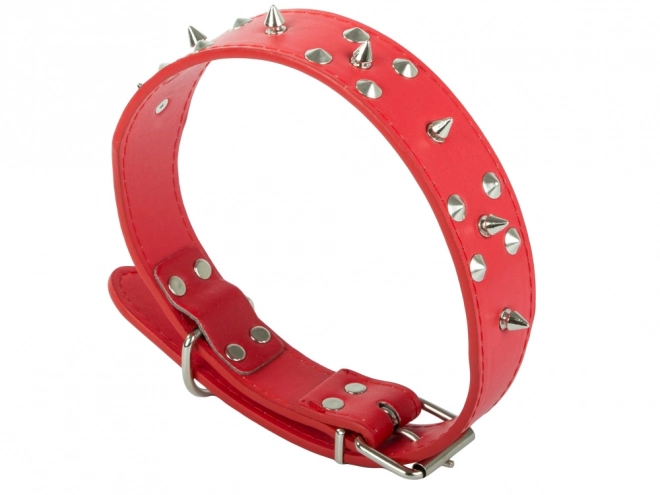 Verstelbare halsband voor honden met studs van ecologisch leer