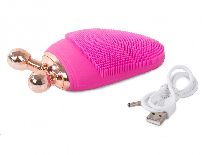 Sonic Gesichts- und Körpermassagegerät mit 3D-Kopfbürste – Rosa