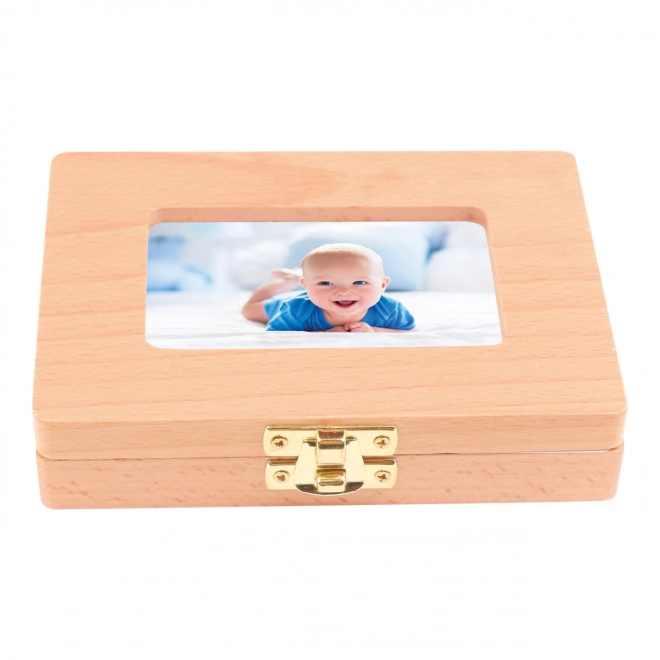Bino Wooden Tooth Holder Box with Photo Frame