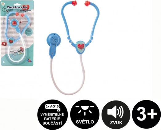 Stethoscoop voor kinderen met LED-licht en geluid