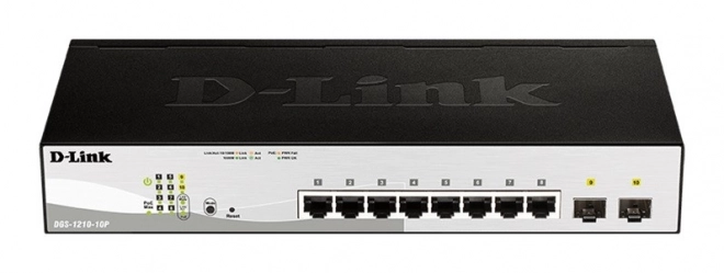 Schakelaar DGS-1210-10P met 8GE PoE en 2SFP