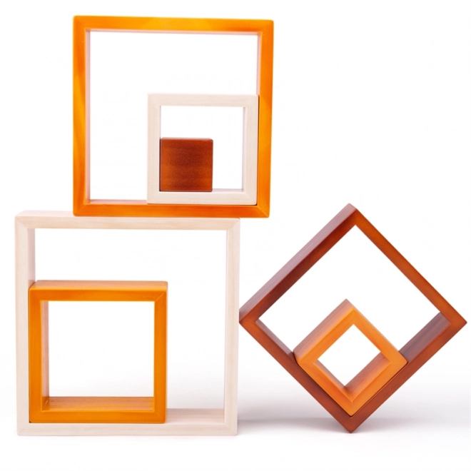 Bigjigs Toys houten stapelvierkanten voor kinderen