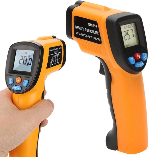 Non-contact infrared laser thermometer (pyrometer) −50 to +550 °C
