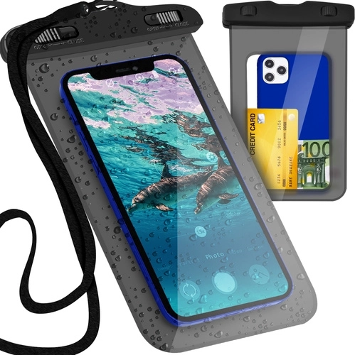 Wasserdichte Handyhülle bis 7" – schwarz