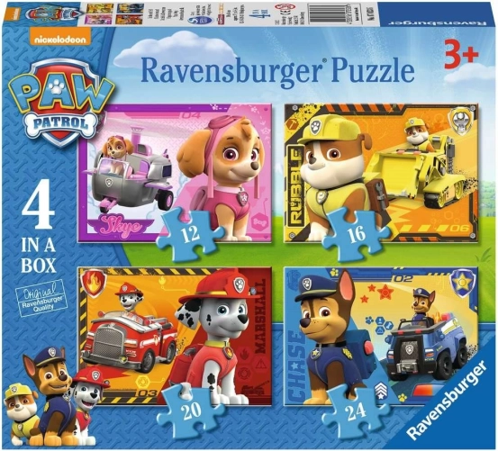Ravensburger Puzzle Paw Patrol 4 in a Box