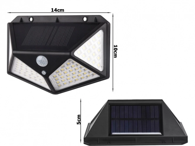 Zonne-lamp met bewegingssensor en 100 LED