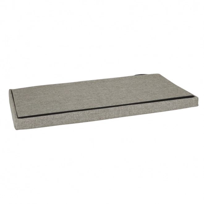 Grijze opvouwbare poef met opbergruimte 76x38x38 cm