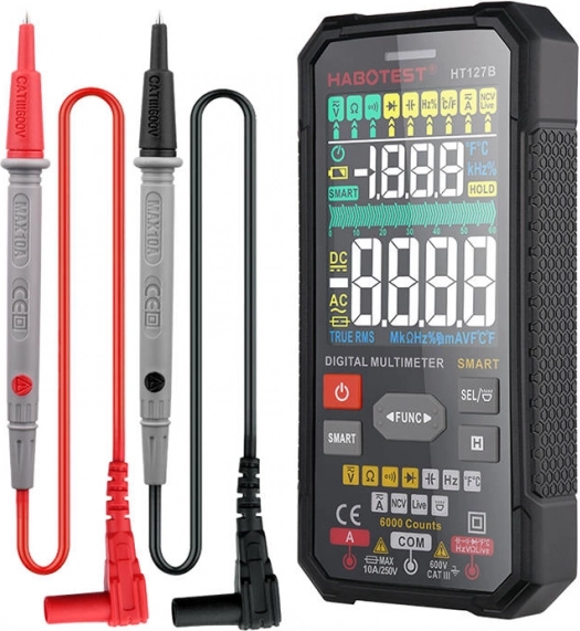 Digitale multimeter HABOTEST HT127B met NCV en temperatuurmeting