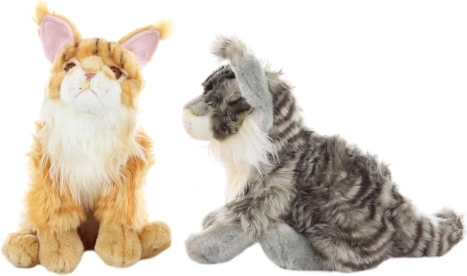 Chat Maine Coon en peluche 37 cm éco-responsable