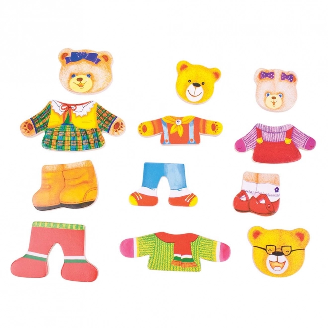 Puzzle à habiller Famille d'ours de Bigjigs Toys