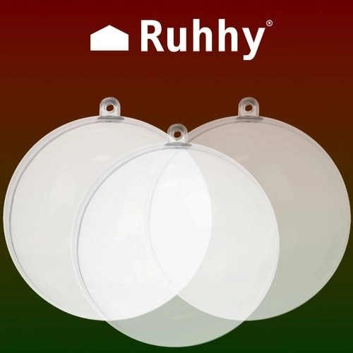 Durchsichtige Acryl-Weihnachtskugeln im Set - 10 cm (5 Stück)