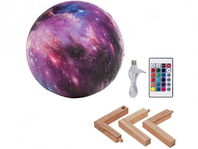 3D maan RGB lamp met afstandsbediening