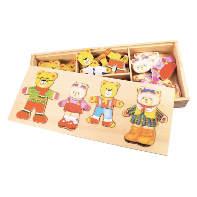 Puzzle à habiller Famille d'ours de Bigjigs Toys