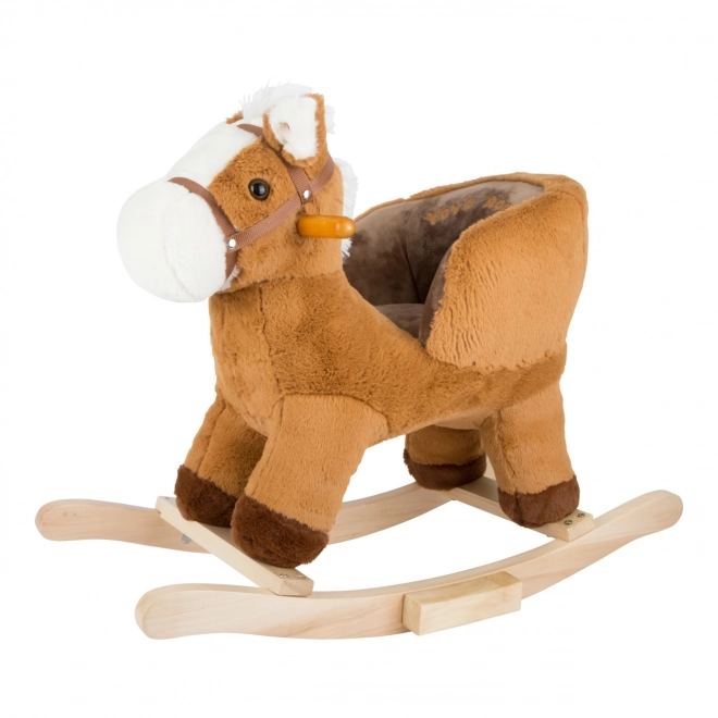 Schommelpaard met rugleuning bruin Small Foot