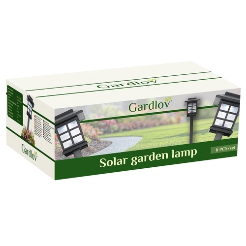 Solar tuinlampen LED – set van 6 huizen