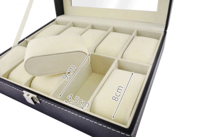 Organizer voor 10 horloges of sieraden