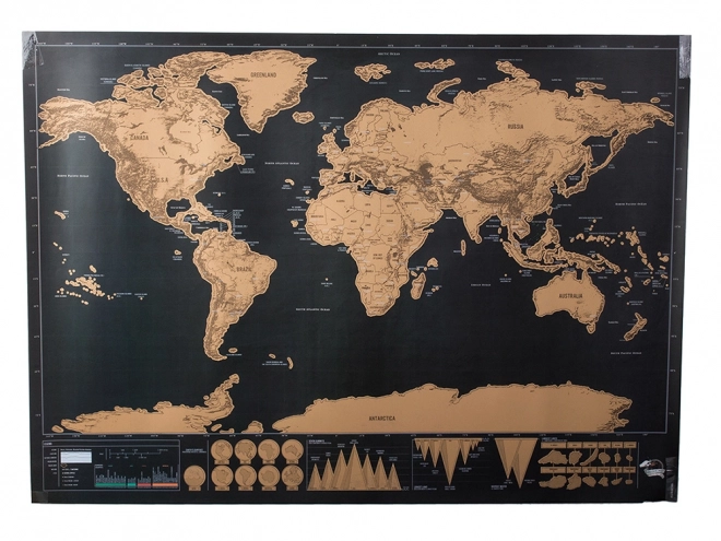 Grande carte à gratter du monde 82 x 59 cm
