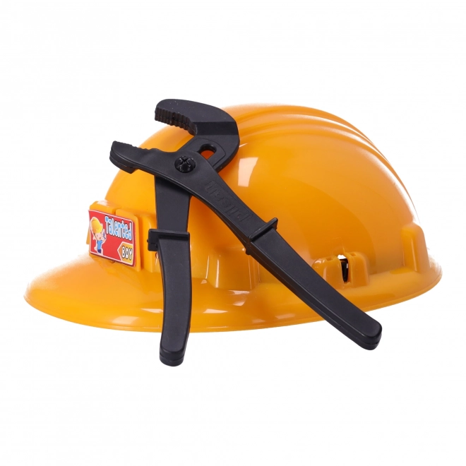 Set voor kleine klusser met helm en gereedschap