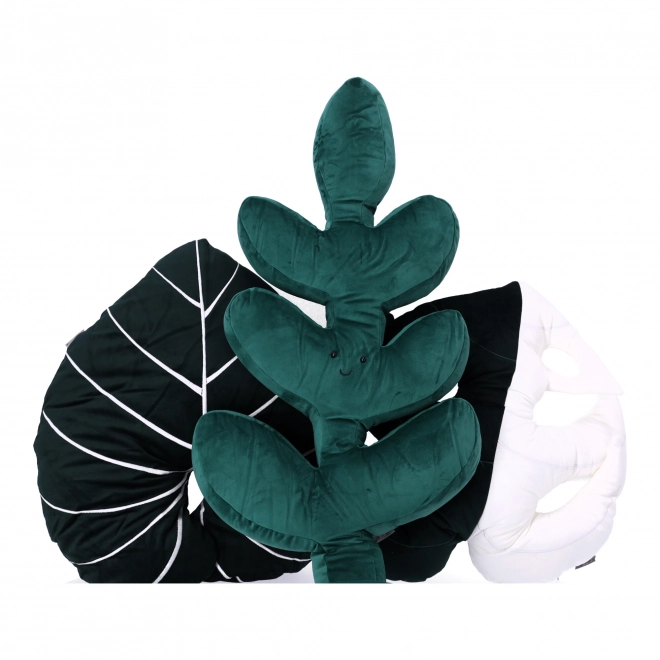 Decorative plush pillow in the shape of a leaf – type 1