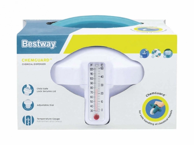 Schwimmdosierer für Poolchemie mit Thermometer von Bestway