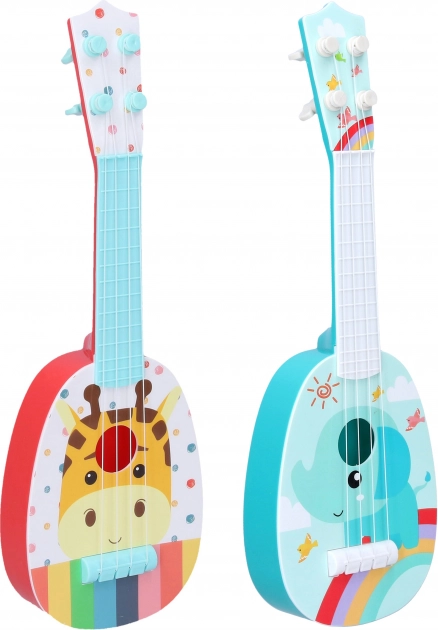 Children's Guitar with African Animal Motif