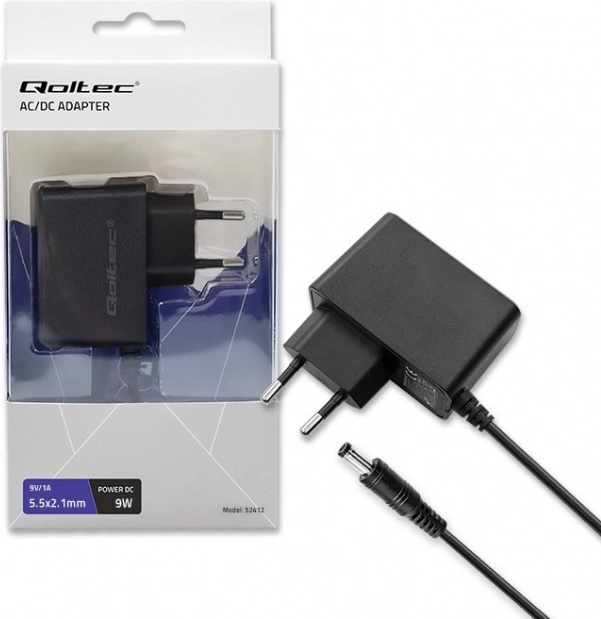 Adaptateur secteur Qoltec 9W 9V 1A