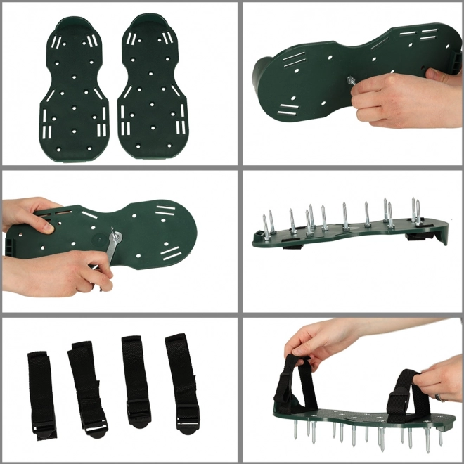 Grasbeluchter woeler schoenen met spikes voor gazon