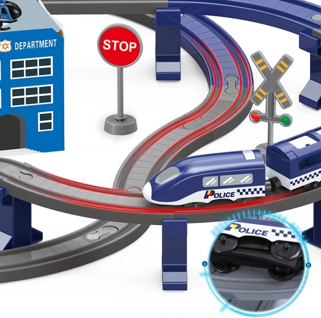 Circuit de train pour enfants - police