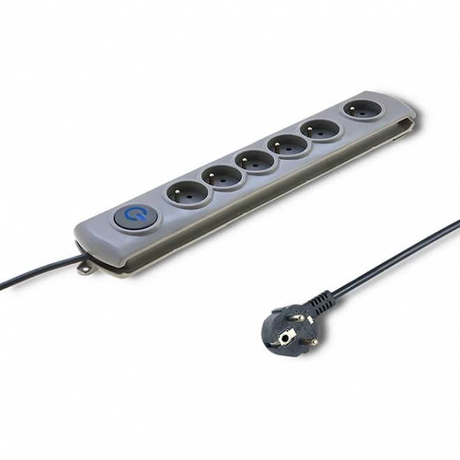 Overspanningsbeveiliging Quick Switch, 6 stopcontacten, 1,8 m, grijs