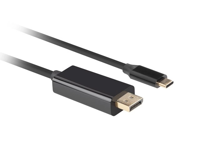 Câble USB-C vers DisplayPort 1.8m 4K 60Hz noir