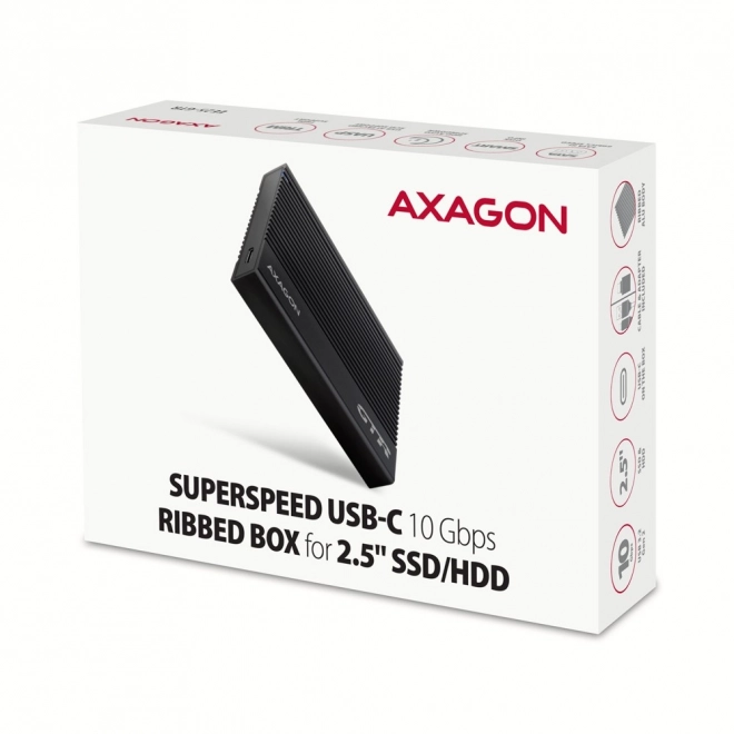 Aluminium behuizing voor externe USB3.2 Gen 2 schijven - SATA 6G 2.5" SSD/HDD