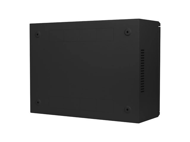 Wandmontierter Rack-Kleiderschrank 19 Zoll 4U+3U 540x200 niedriges Profil Schwarz