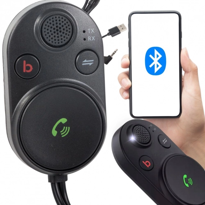 Bluetooth Car Adapter with USB Cable and Aux