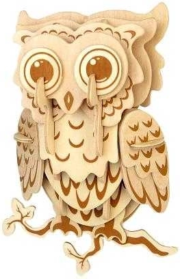 Woodcraft puzzle 3D en bois chouette