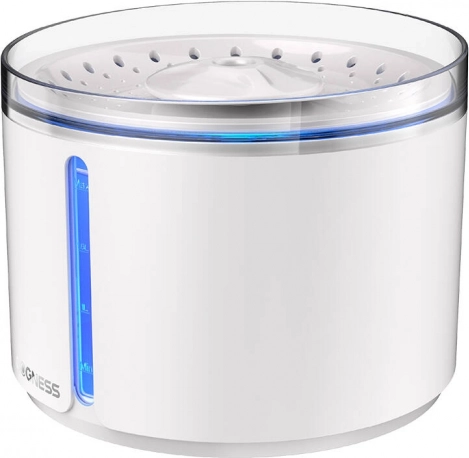 Slimme drinkfontein voor honden en katten DOGNESS D09 met LED‑indicator 2,2 l wit