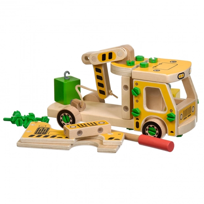 Houten autokraan - constructieset Lucy & Leo