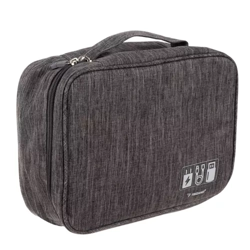 Travel Cable and Charger Organizer with Handle