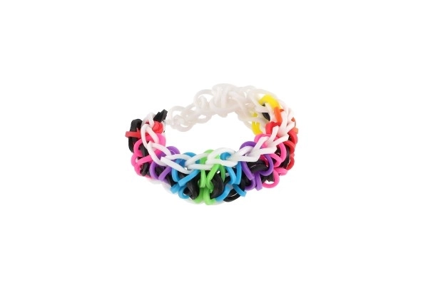 Maak je eigen armband 700+ stuks elastiekjes, kralen + gereedschap + weefgetouw voor armbanden in doos 30x24cm