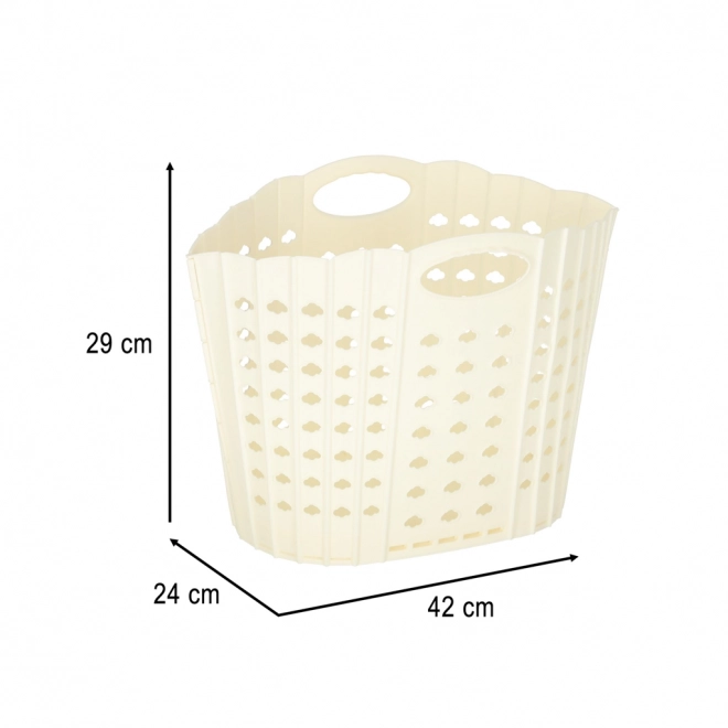 Cream Foldable Laundry Organizer