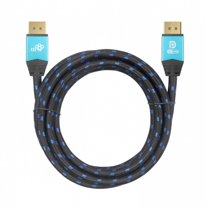 DisplayPort kabel 8K UHD met blauwe connectoren 2 m