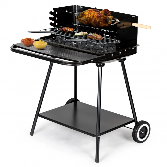 Gril de jardin portable avec étagère 2 grilles SL5434P