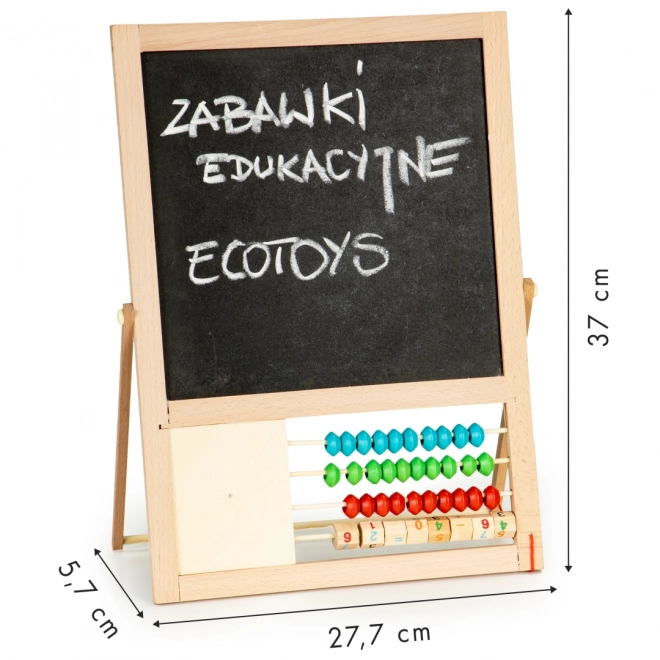 Whiteboard met magnetische cijfers en telraam