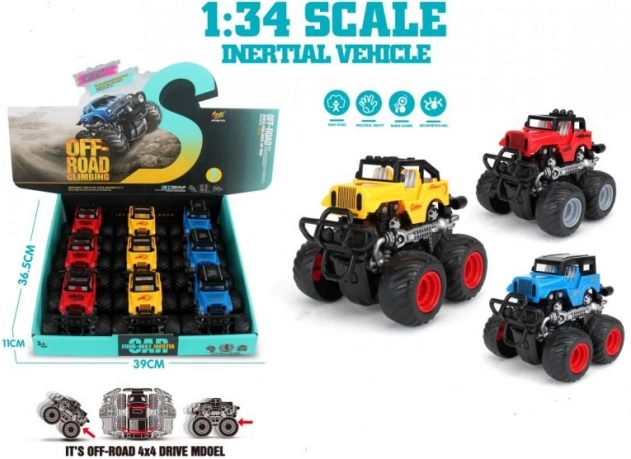 Off-road plastic autootje Jeep 1:34